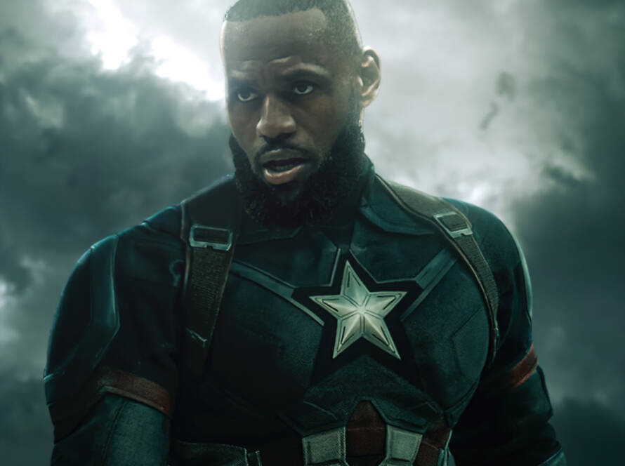 Lebron James in a Captain America Suit designed by @realmadebypete